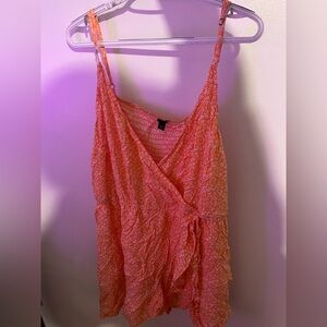 Wild Fable Orange Wrap Romper